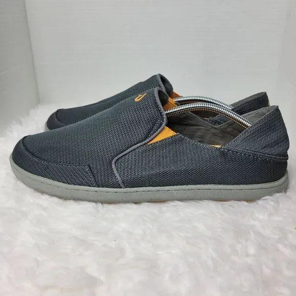 Olukai Nohea Mesh Slip On Shoes Men's Size 13 Gray Rafting Fishing Paddle Board