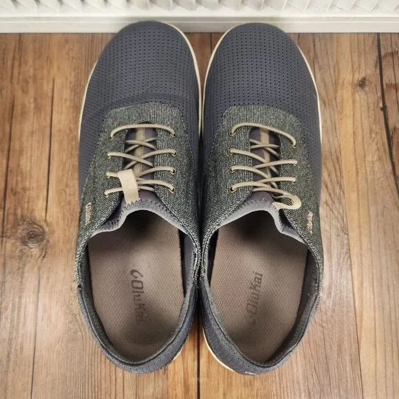 Olukai Nohea Moku Mens Sz 13 Gray Slip On Mesh Dock Beach Casual Sneakers Shoes