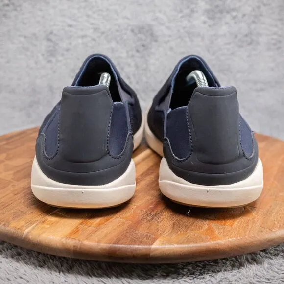 Olukai Nohea Pae Navy Blue Sz 12 Breathable Slip On Shoes Sneakers