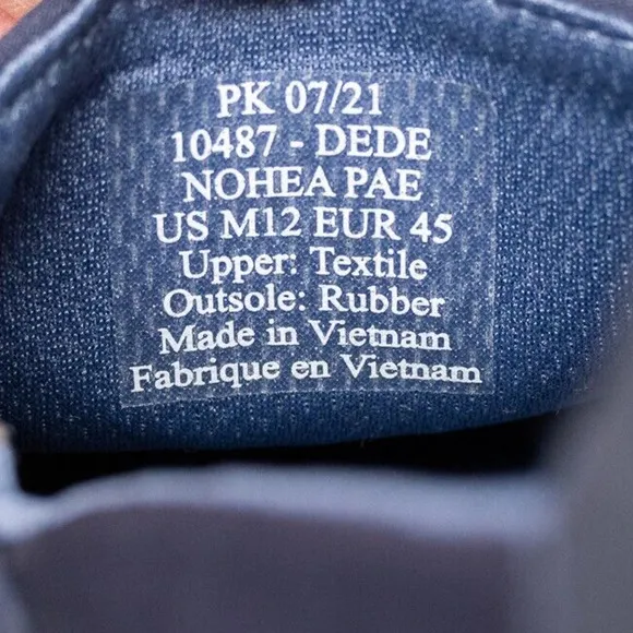 Olukai Nohea Pae Navy Blue Sz 12 Breathable Slip On Shoes Sneakers