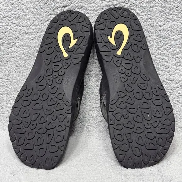 Olukai Ohana Mens Size 13 Slip On Flip Flop Beach Sandals Shoes Black Comfort