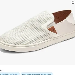 OLUKAI Pehuea White Mesh Slip On Loafers Comfort Beach Shoes Sneakers Womens 9