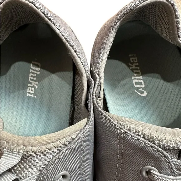 OluKai Sharkskin Gray Nohea Moku Boat Shoe Breathable Mesh Sneaker