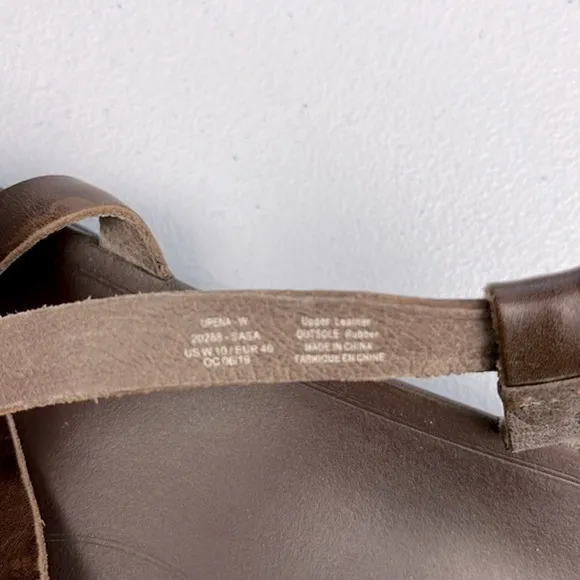 OluKai Upena Leather Quarter Strap Sandal Kona Coffee Brown Strappy 10