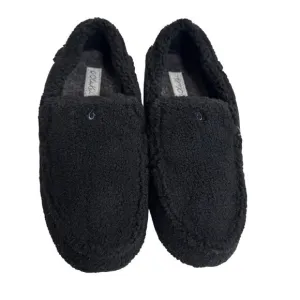 Olukai womens Nohea Heu Slipper sherpa fleece shoes black sz 8