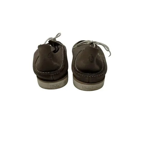 Olukai Holokai Men's Size 11 Brown Leather Comfort Lace Up boat shoes