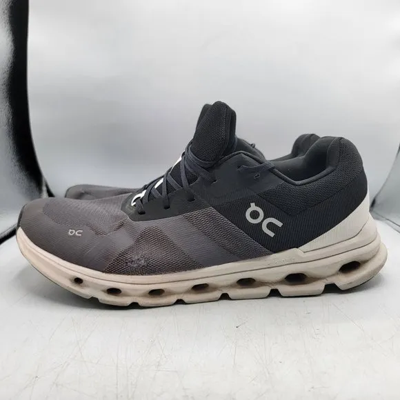 On Cloud Cloudrunner Mens 13 Black Eclipse Frost Athletic Shoes Walking Running