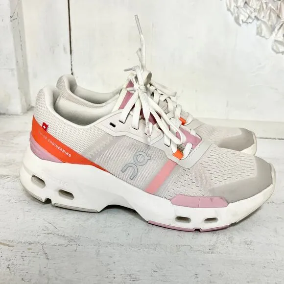 On Cloudpulse Mesh Low Top Active Running Sneakers Pearl/Blossom Womens Size 5.5