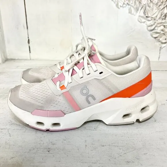 On Cloudpulse Mesh Low Top Active Running Sneakers Pearl/Blossom Womens Size 5.5