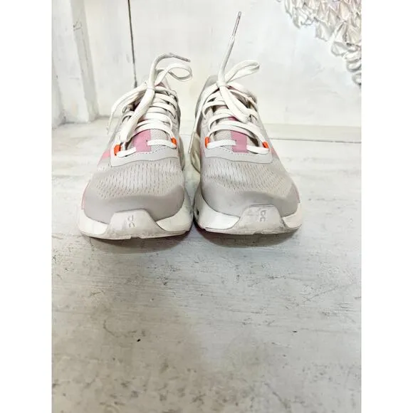 On Cloudpulse Mesh Low Top Active Running Sneakers Pearl/Blossom Womens Size 5.5