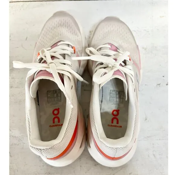 On Cloudpulse Mesh Low Top Active Running Sneakers Pearl/Blossom Womens Size 5.5