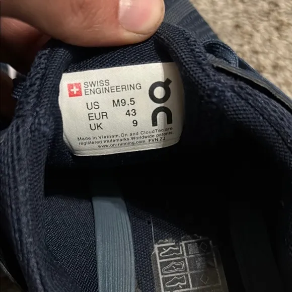 On Running Men's Navy Athletic Shoes