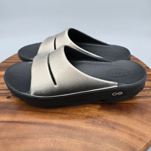 Oofos Ooahh Sandals Women's 9 Luxe Slip On Comfort Sport Recovery Slides Shoes