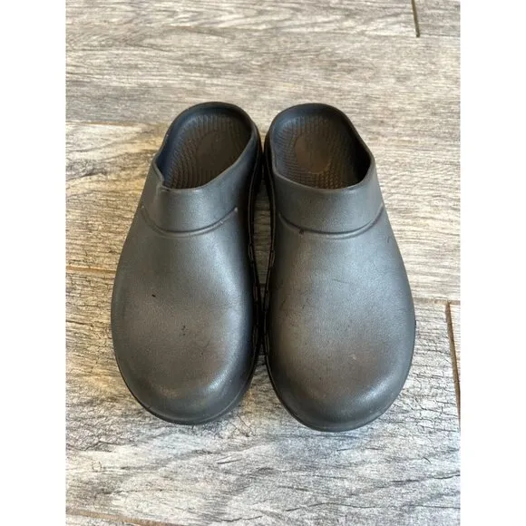 OOFOS OOclogg Black Mules Clog Slip On Shoes‎ Womens Size 7 Breathable Mens 5