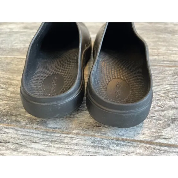 OOFOS OOclogg Black Mules Clog Slip On Shoes‎ Womens Size 7 Breathable Mens 5