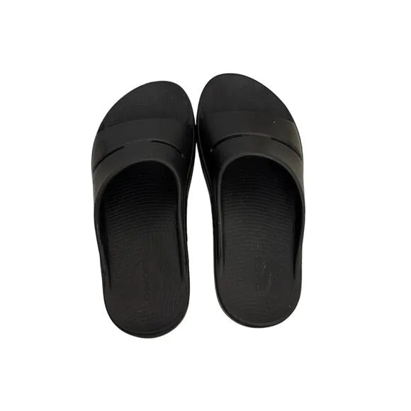 Oofos Shoes OOAHH Sport Slide Sandal Matte Black Size Men's 10