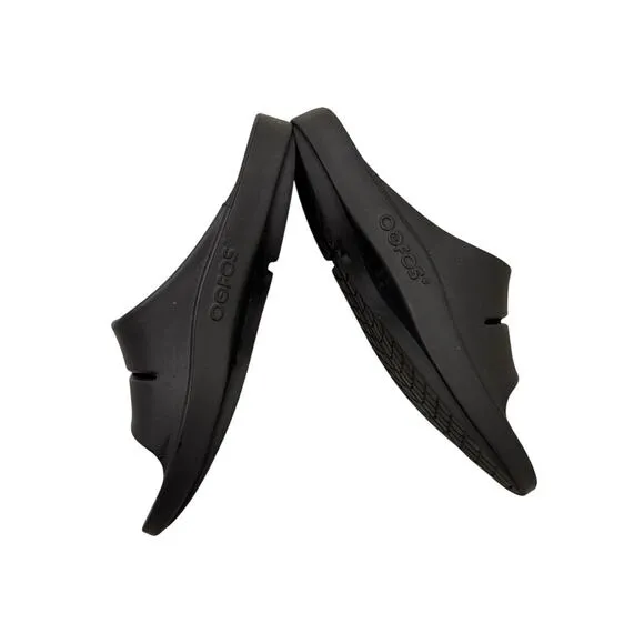 Oofos Shoes OOAHH Sport Slide Sandal Matte Black Size Men's 10