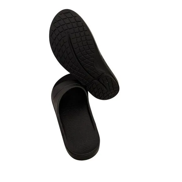 Oofos Shoes OOAHH Sport Slide Sandal Matte Black Size Men's 10
