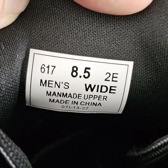 Orthofeet 617 Biofit Edgewater Men's Sz 8.5 2E Wide Black Walking Comfort Shoe