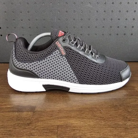 Orthofeet 617 Biofit Edgewater Men's Sz 8.5 2E Wide Black Walking Comfort Shoe