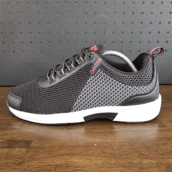 Orthofeet 617 Biofit Edgewater Men's Sz 8.5 2E Wide Black Walking Comfort Shoe