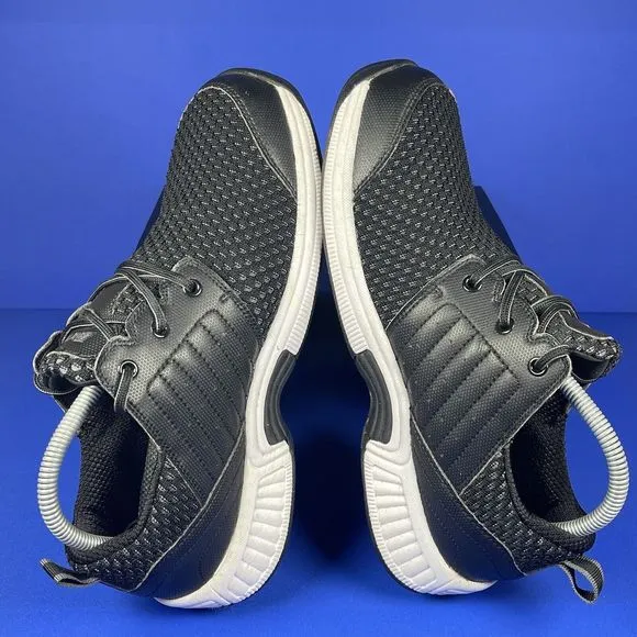 Orthofeet Biofit Tacoma 521 Black Stretch Knit Faux Leather Shoes Mens Size 8D