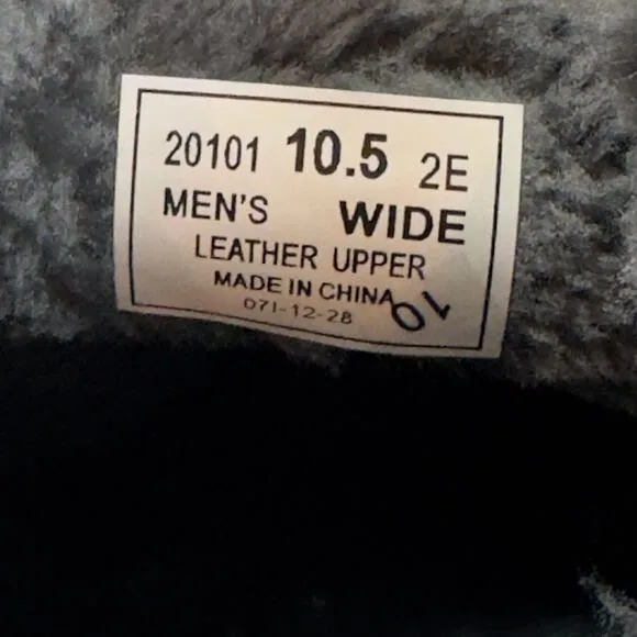 OrthoFeet Vito Black Suede Faux Fur  Hands Free Comfort Shoes Men's 10.5 Wide