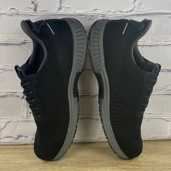Orthofeet Yari Black Hands Free Sneakers Men's 14 XX-Wide 6E Knit Walking Shoes