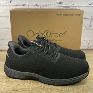 Orthofeet Yari Black Hands Free Sneakers Men's 14 XX-Wide 6E Knit Walking Shoes