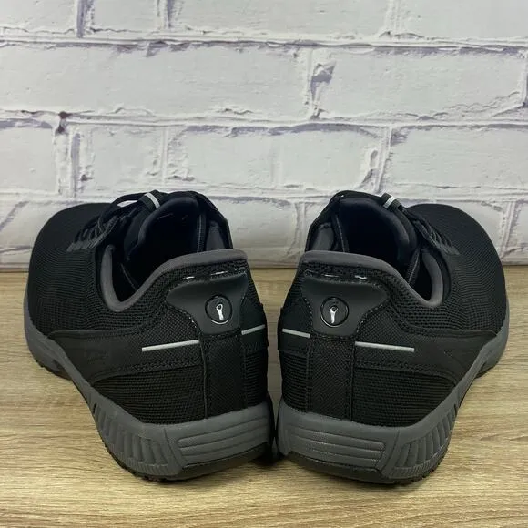 Orthofeet Yari Black Hands Free Sneakers Men's 14 XX-Wide 6E Knit Walking Shoes