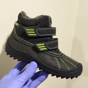 Oshkosh B'gosh Baby Size 12M Style Marley-13 Lace-up Grey and Green Color Boots
