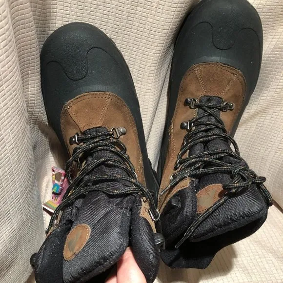 Ozark Trail Pac Mens Winter Boots, leather upper, Waterproof Thinsulate, 10