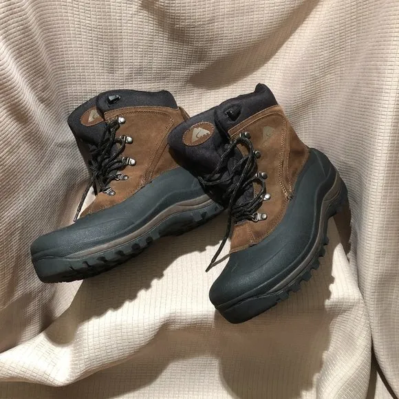 Ozark Trail Pac Mens Winter Boots, leather upper, Waterproof Thinsulate, 10