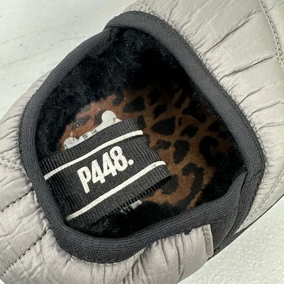 P448 Laby Puff Puffer Quilted Slip-On Slipper GREYNYL