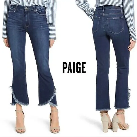 PAIGE Colette Cropped Flare Jeans in Palma 30