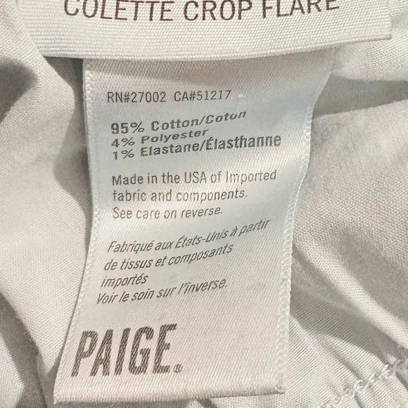 PAIGE Colette Cropped Flare Jeans in Palma 30