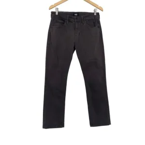 Paige Womens Slim Fit Mid Rise Black Faded Wash Cropped Denim Jeans Size 29