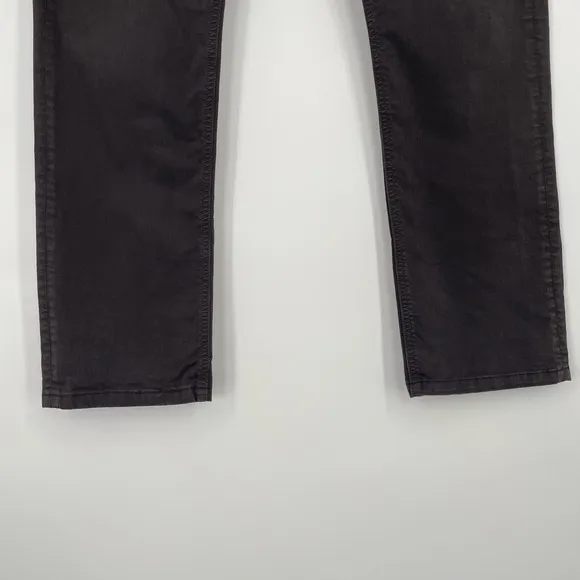 Paige Womens Slim Fit Mid Rise Black Faded Wash Cropped Denim Jeans Size 29