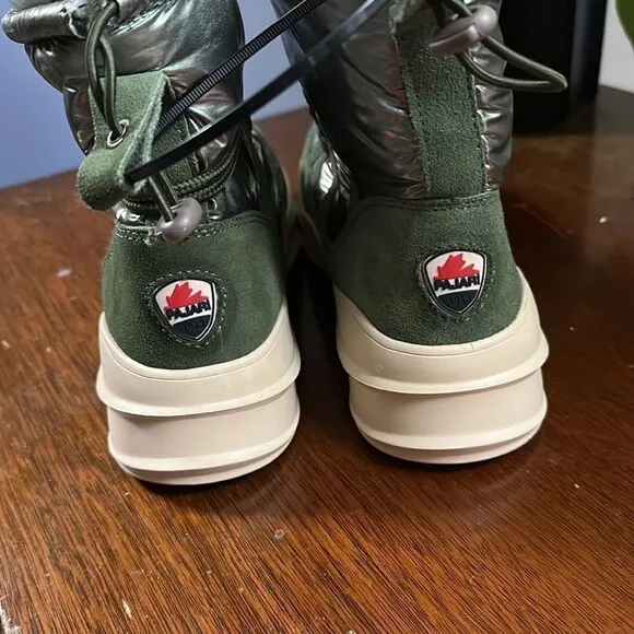 PAJAR Aviva Green Platinum Faux Fur-Lined Waterproof Boots