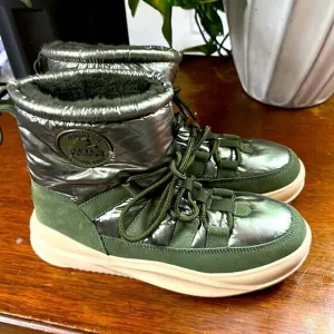 PAJAR Aviva Green Platinum Faux Fur-Lined Waterproof Boots