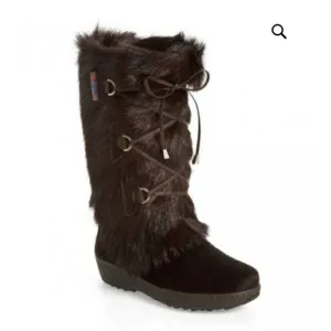 Pajar Boots Davos Fur Cow Goat Brown size 37