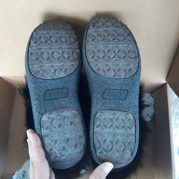 Pajar Boots Davos Fur Cow Goat Brown size 37