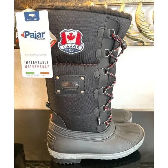 Pajar Canada 1963 Lady Waterproof Black Winter Boots WMS US SIZE 7 EUR 37 NEW