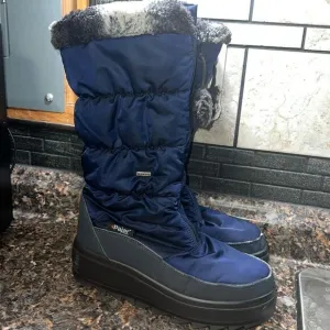Pajar Canada &quot;Toboggan 2.0&quot; Tall Nylon Boots dark blue size 8.5
