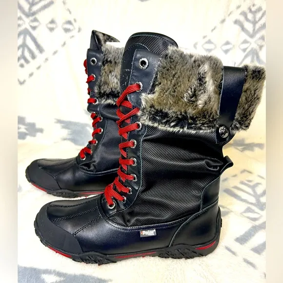 Pajar Winter Boots with Red Laces