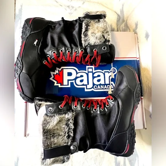 Pajar Winter Boots with Red Laces
