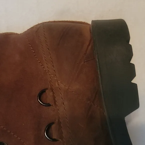 Panama Jack boots 100% leather brown lace up ankle boots
