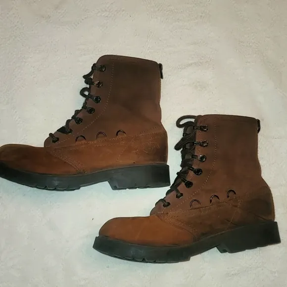 Panama Jack boots 100% leather brown lace up ankle boots