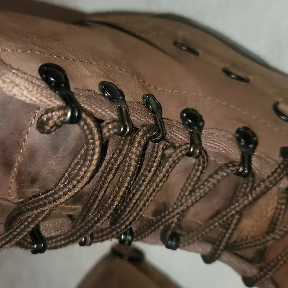 Panama Jack boots 100% leather brown lace up ankle boots
