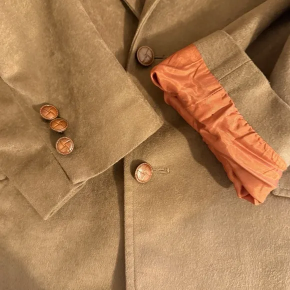 Panhandle Slim Mens Suede Blazer Sport Coat Casual Jacket Size 42R Brown Suit